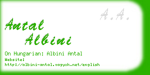 antal albini business card